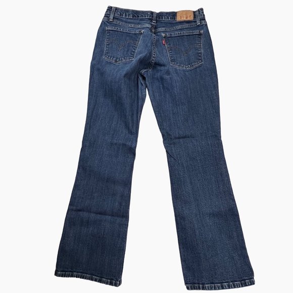 Levi’s 515 Five Pocket Blue Medium Wash Mid Rise Boot Cut Denim Jeans Size 8 - Picture 6 of 16